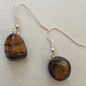 Tiger's Eye Gemstone Earrings